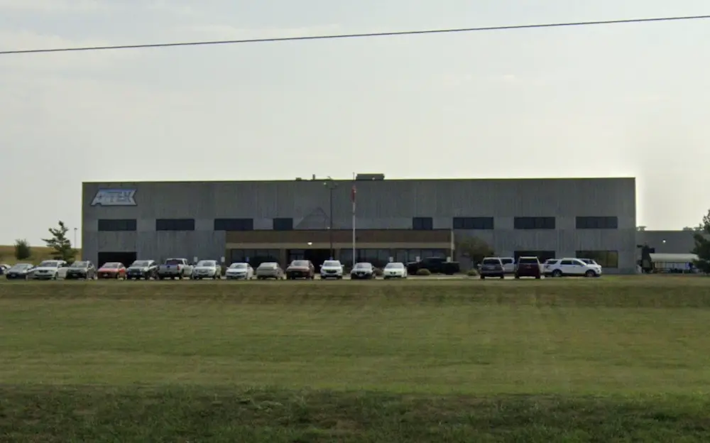 Exterior of ATEK Metal Technologies, a Wisconsin Aluminum Foundry company in Iowa.