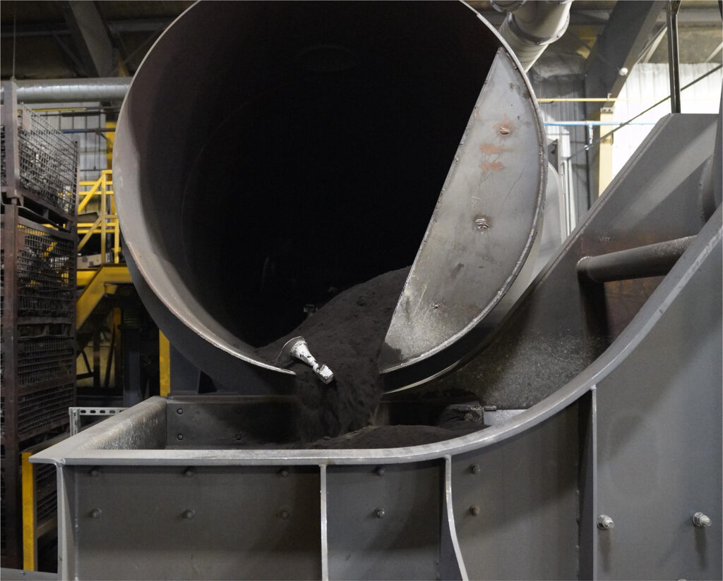 Green sand shaker equipment onsite at Wisconsin Aluminum Foundry.