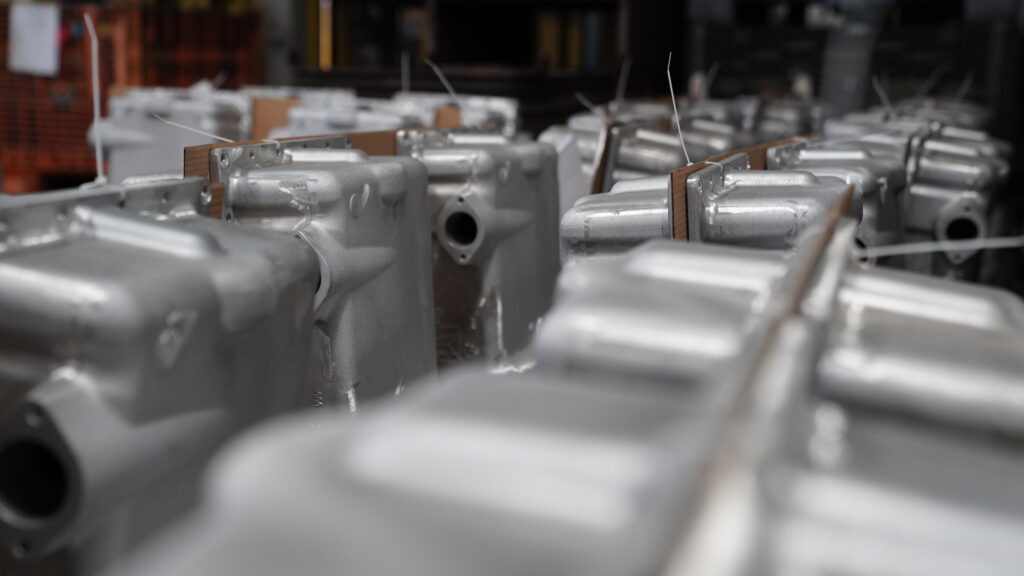 Wisconsin Aluminum Foundry cast metal parts ready for delivery.