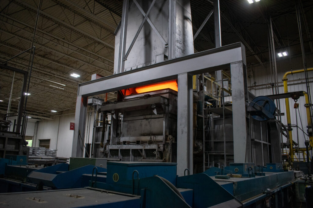 Large casting furnace in the main facility at Wabash Castings, LLC, a Wisconsin Aluminum Foundry company.