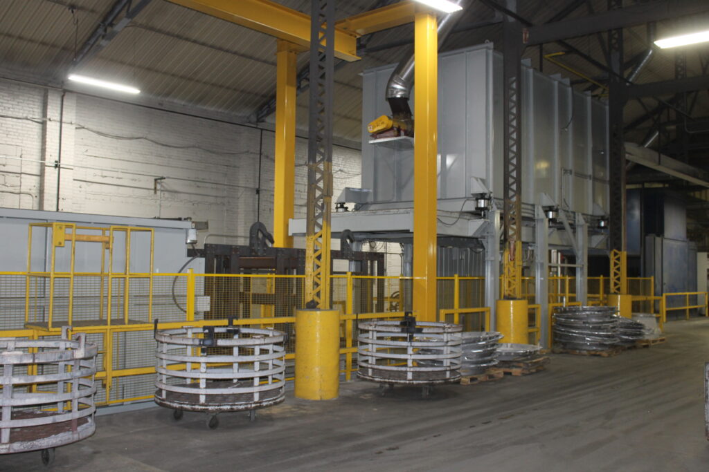 Heat treatment furnaces stand ready at Wisconsin Aluminum Foundry.