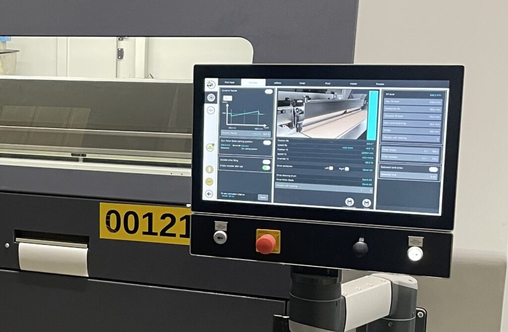 Ex-One S-Max prototyping machine with screen.